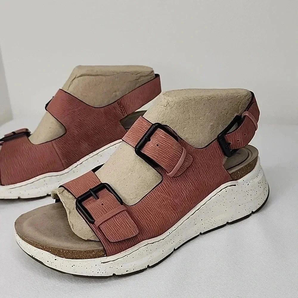 Bionica Olin-Dessert Rose Slingback Wedge Sandals size 9.5 - Picture 4 of 12